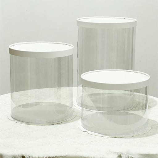 Boîte à gâteau haute transparente